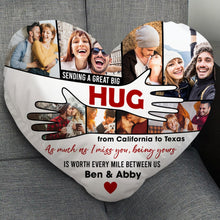 Load image into Gallery viewer, Personalized Heart-Shaped Hug Pillow for Couples Pillow PopCulturePrints
