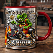 Load image into Gallery viewer, Rev Up Your Spirit with Our Hot Rod Garage Mug - Personalized Gift for Car Lovers Coffee Mug PopCulturePrints
