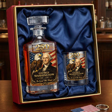 Load image into Gallery viewer, "Celebrate 250 Years of Freedom with Elegance" - Personalized Decanter Set - Unique Gift for Drinking Lovers and History Enthusiasts Bottle PopCulturePrints