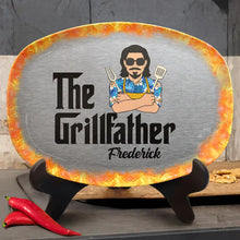 Load image into Gallery viewer, The GrillFather Master - Personalized Plate for the Ultimate BBQ Lover Plate PopCulturePrints