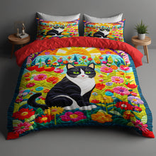 Load image into Gallery viewer, Vibrant Cat Lovers Quilt Bedding Set Blanket PopCulturePrints