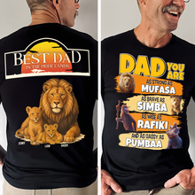 Load image into Gallery viewer, Best Dad in the Pride Lands - Personalized Lion Dad Shirt for Father’s Day Gifts Shirts PopCulturePrints