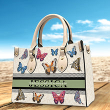 Load image into Gallery viewer, My Loving Wife - Personalised Butterfly Leather Bag - Meaningful Gift for Her Leather Bag PopCulturePrints