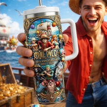 Load image into Gallery viewer, Celebrate Anime with Our 30th Anniversary One Piece Tumbler - Personalized Gifts for Anime Lovers Tumbler Cup PopCulturePrints