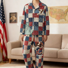 Load image into Gallery viewer, Celebrate Freedom with Style – 250th America Anniversary Alphabet Pajama Set - Personalized Gifts for Patriots Pajama Set PopCulturePrints