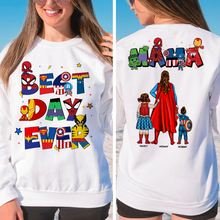 Load image into Gallery viewer, "Best Day Ever!" - Personalized Mom Shirt - Gift for Mom, Grandma & Superheroes Fan Shirts PopCulturePrints