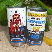 Load image into Gallery viewer, Superdad Personalized Tumbler - Hero Design for Father's Day Tumbler Cup PopCulturePrints