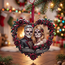 Load image into Gallery viewer, Till Death Do Us Part - Skull Love Couple Christmas Ornament | Personalized Gift for Couples