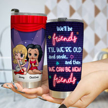 Load image into Gallery viewer, Personalized Best Friend Tumbler - Forever Friendship Gift Tumbler Cup PopCulturePrints