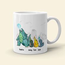 Load image into Gallery viewer, Dadzilla Personalized Mug - Awesome Dad Gift Coffee Mug PopCulturePrints