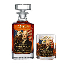Load image into Gallery viewer, "Celebrate 250 Years of Freedom with Elegance" - Personalized Decanter Set - Unique Gift for Drinking Lovers and History Enthusiasts Bottle PopCulturePrints