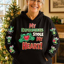 Load image into Gallery viewer, My Experiments Stole My Heart! Personalized Sweatshirt for Grandkids and Grandma AOP Products PopCulturePrints