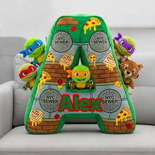 Load image into Gallery viewer, Personalized Alphabet Adventure Pillow - A Fun Gift for Kids Pillow PopCulturePrints