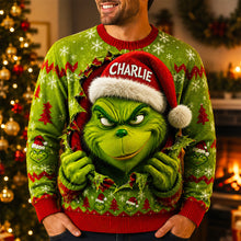 Load image into Gallery viewer, “Unwrap the Fun with Our Mischievous Santa Hat Shirt!” - Personalized Christmas Gift for Everyone