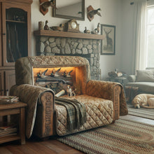 Load image into Gallery viewer, Quilted Sofa Cover for Duck Hunting Enthusiasts - Personalized Gift for Hunters Sofa Cover PopCulturePrints