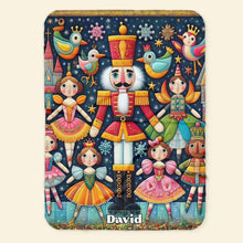 Load image into Gallery viewer, Personalized Nutcracker Christmas Blanket Blanket PopCulturePrints