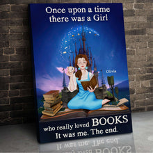 Load image into Gallery viewer, Personalized 'Once Upon A Time' Canvas for Book Lovers Poster & Canvas PopCulturePrints