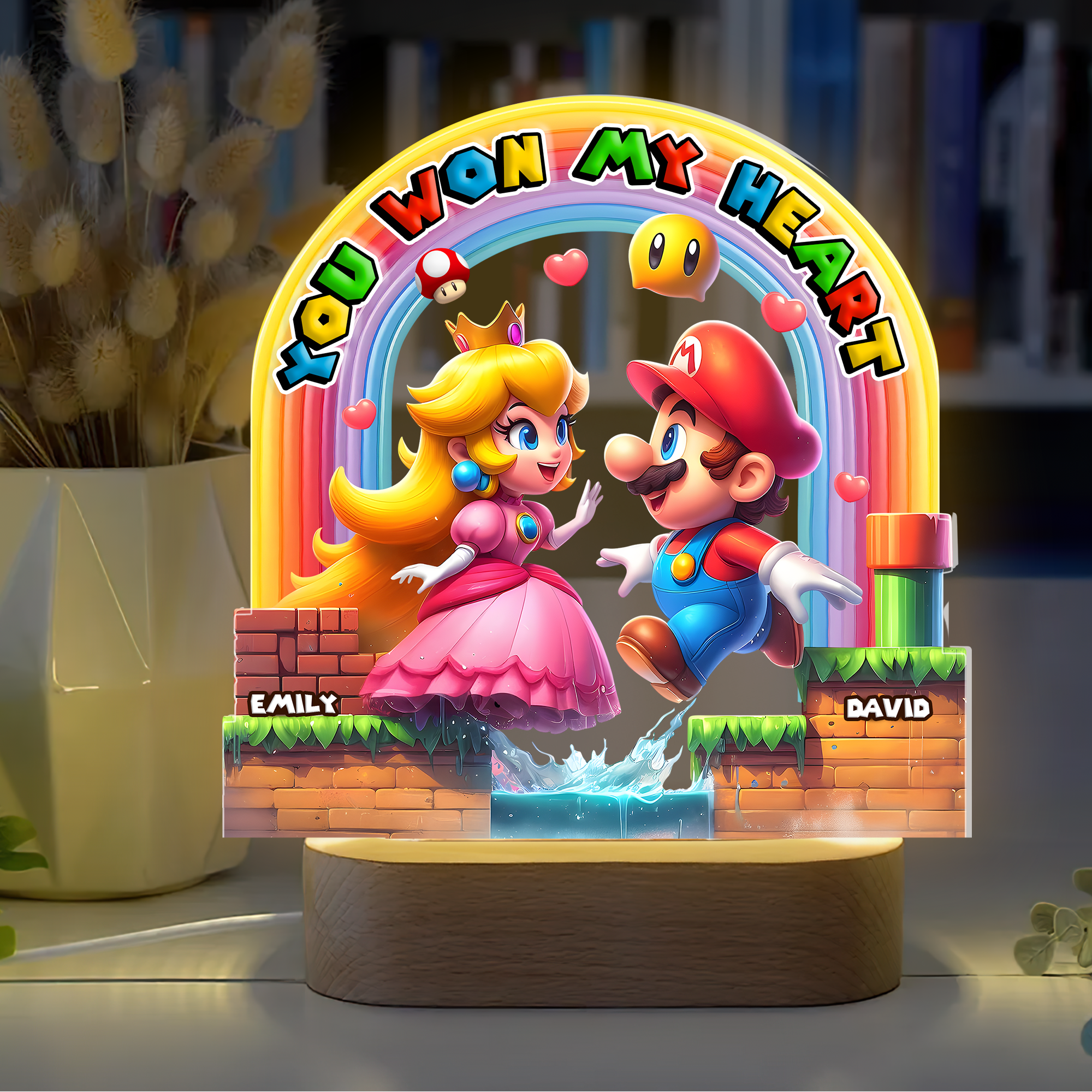 You Won My Heart - Cute Game Couple LED Light - Personalized Gifts for Couples Led Night Light PopCulturePrints