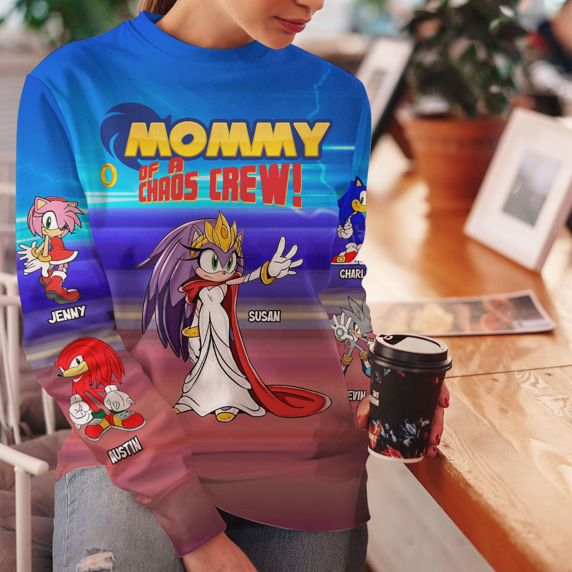 "Mommy of a Chaos Crew!" - Personalized Shirt for Moms and Grandmas AOP Products PopCulturePrints