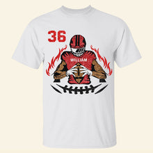 Load image into Gallery viewer, Custom Glitter Football Shirt - Personalized Gift for Football Fans Shirts PopCulturePrints