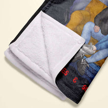 Load image into Gallery viewer, Personalized Horror Movie Night Blanket for Couples Blanket PopCulturePrints