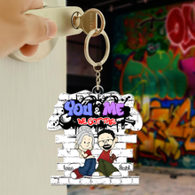 Load image into Gallery viewer, Personalized Y2K Cartoon Couple Keychain - Unique Gift for Couples Keychains PopCulturePrints