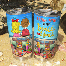 Load image into Gallery viewer, Personalized Couple Tumbler | Unique Valentine's Day Gifts for Beach Lovers Tumbler Cup PopCulturePrints
