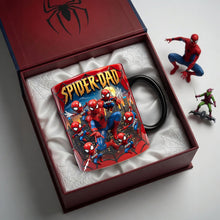 Load image into Gallery viewer, “Superheroes Unite!” - The Arachnid Reveal Heat Changing Mug, Personalized Gift for Dad, Perfect for Father's Day Coffee Mug PopCulturePrints