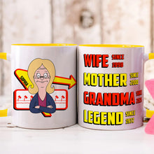 Load image into Gallery viewer, Celebrate the Legend: Personalized Grandma Coffee Mug - Custom Gift for Mom and Wife Coffee Mug PopCulturePrints