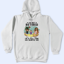 Load image into Gallery viewer, I'm a Full-Time Grandma - Personalized Beach View T-Shirt T-shirt PopCulturePrints