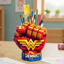 Load image into Gallery viewer, Super Fist Bump Wooden Pen Holder - A Fun and Personalized Gift for Kids Pen Holder PopCulturePrints