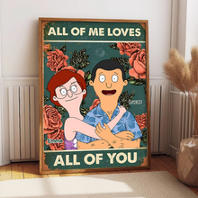 Load image into Gallery viewer, Personalized Retro Couples Canvas Poster | Unique Valentine's Day Gifts for Lovebirds Poster & Canvas PopCulturePrints