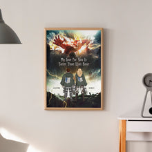 Load image into Gallery viewer, Personalized Canvas Print - My Love for You is Taller Than Wall Rose Poster & Canvas PopCulturePrints