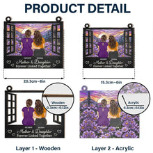 Load image into Gallery viewer, "Mother & Daughter Forever Linked Together" - Personalized Suncatcher Ornament - Perfect Gift for Mom and Grandma Suncatcher Ornament PopCulturePrints