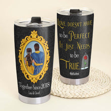 Load image into Gallery viewer, Personalized Couple's Tumbler - True Love Design | Valentine's Day Gifts Tumbler Cup PopCulturePrints