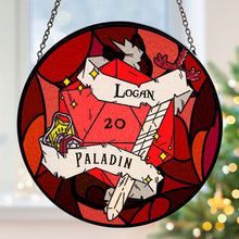 Load image into Gallery viewer, Personalized Stained Glass Suncatcher for Fantasy Role-playing Game Fans Suncatcher PopCulturePrints