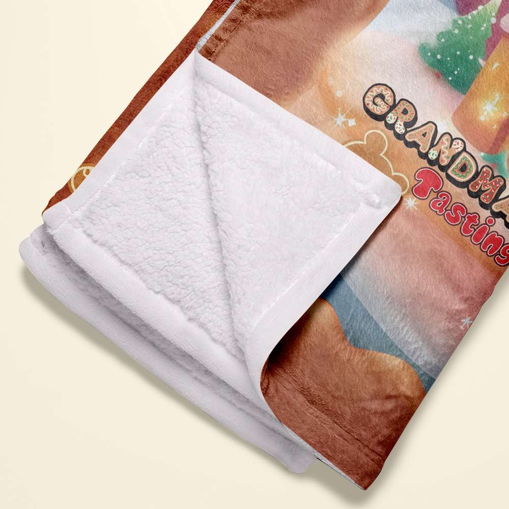 Custom Christmas Blanket for Grandma - Personalized Cookie Design Blanket PopCulturePrints