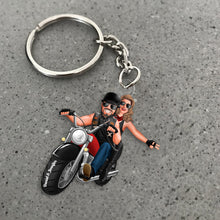 Load image into Gallery viewer, Customizable Biker Couple Keychain - Perfect Gift for Riders Keychains PopCulturePrints
