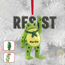 Load image into Gallery viewer, “Embrace the Joy of Giving” - Cute Frog Ornament - Personalized Christmas Gift | Perfect for Friends, Family & Colleagues Ornament PopCulturePrints