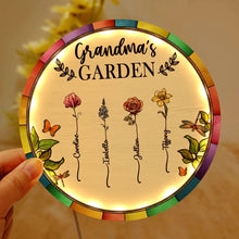 Load image into Gallery viewer, Grandma's Garden - Personalized LED Light Wooden Plaque for Special Moments LED Light Wooden Plaque PopCulturePrints