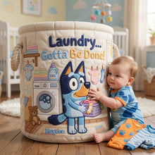 Load image into Gallery viewer, Laundry...Gotta Be Done! - Personalized Quilted Laundry Basket