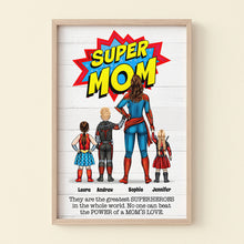 Load image into Gallery viewer, Custom Super Dad Canvas Print with Superhero Family Poster & Canvas PopCulturePrints