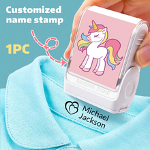 Load image into Gallery viewer, Personalized Unicorn Name Stamp for Kids - Back to School Gift PopCulturePrints