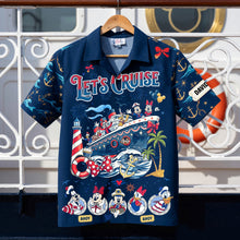 Load image into Gallery viewer, Ahoy, Let's Cruise! Personalized Fun Cruise Squad Hawaiian Shirt - Ideal Gift for Cruise Lovers and Friends