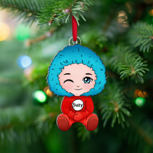 Load image into Gallery viewer, Personalized Chibi Girl Christmas Ornaments - Custom Acrylic Valentine’s Day Gifts Ornament PopCulturePrints