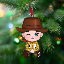 Load image into Gallery viewer, Personalized Kids Christmas Ornaments - Fun Character Themes Ornament PopCulturePrints