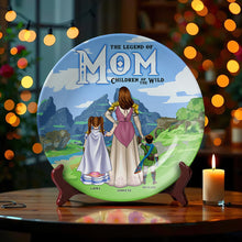 Load image into Gallery viewer, The Legend of Mom: A Heartfelt Tribute - Personalized Ceramic Round Plate - Gift for Mom, Grandma, and More Ceramic Round Plate PopCulturePrints