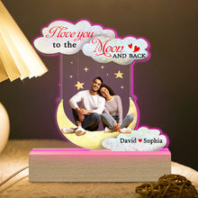 Load image into Gallery viewer, Personalized 3D LED Light - I Love You to the Moon and Back Led Night Light PopCulturePrints