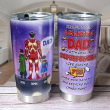 Load image into Gallery viewer, Super Dad Personalized Tumbler - Custom Gift for Father's Day Tumbler Cup PopCulturePrints