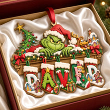 Load image into Gallery viewer, "Make This Christmas Special!" - Personalized Name Art Alphabet Stocking Ornament - Custom Gift for Family, Friends, and Loved Ones
